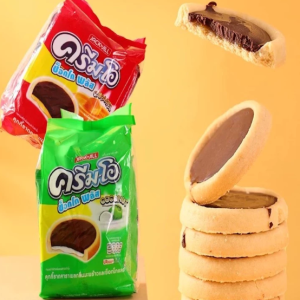 Bánh Quy Cream-O Choco Plus Jack&Jill Nhân Socola (Túi 24 Gói)