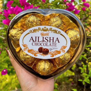 Socola Hộp Trái Tim Vàng AILISHA – Hộp Quà Sang Trọng 108g