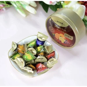 Kẹo Cứng Trái Cây Hỗn Hợp – Hộp Thiếc Màu Đỏ